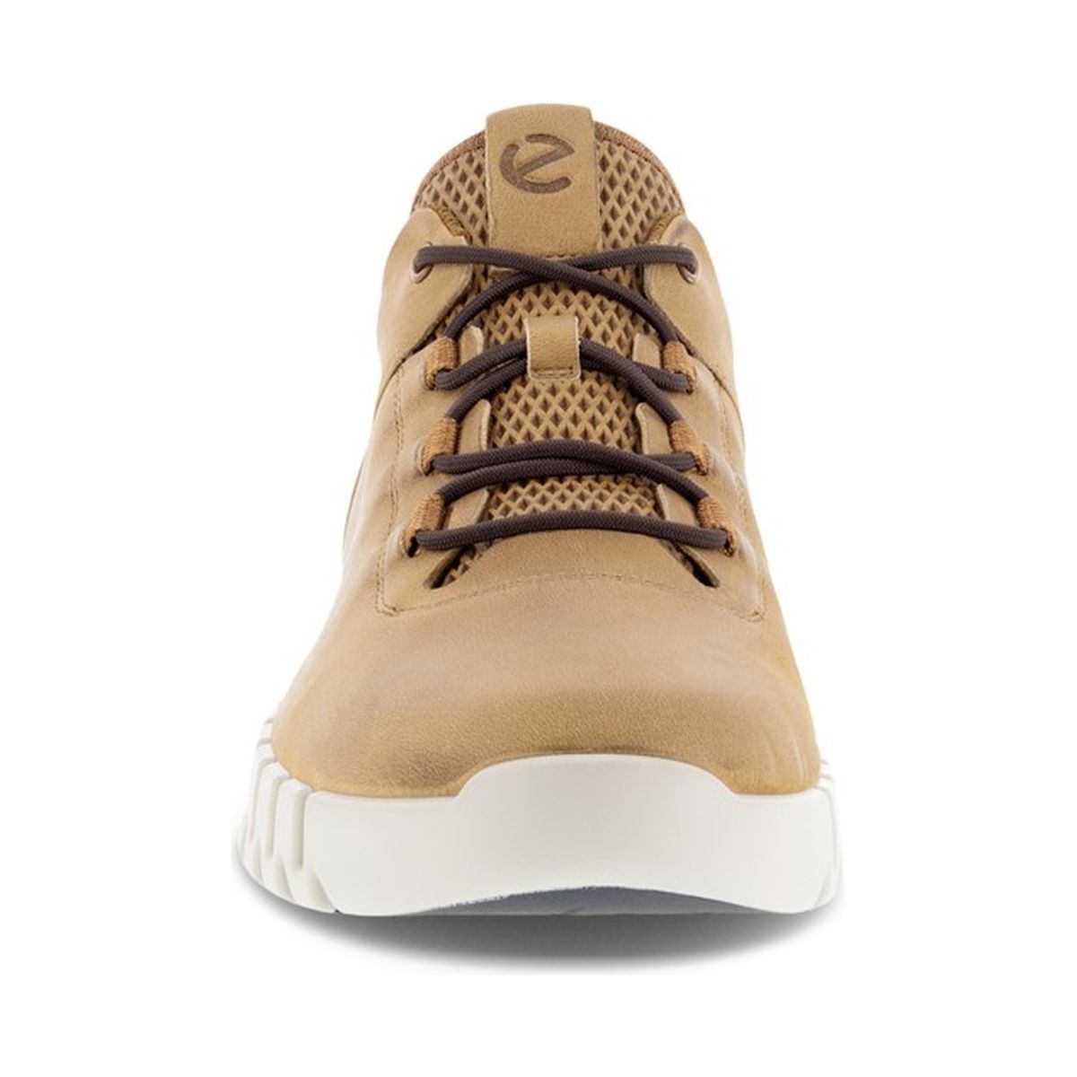 Ecco Gruuv Leather Sneakers In Camel