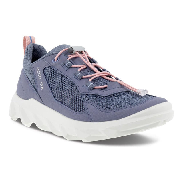 Women's black and grey slip-on sneaker with breathable mesh upper, sporty laces, and a rugged outsole with deep grooves for traction and comfort. Style #82026303