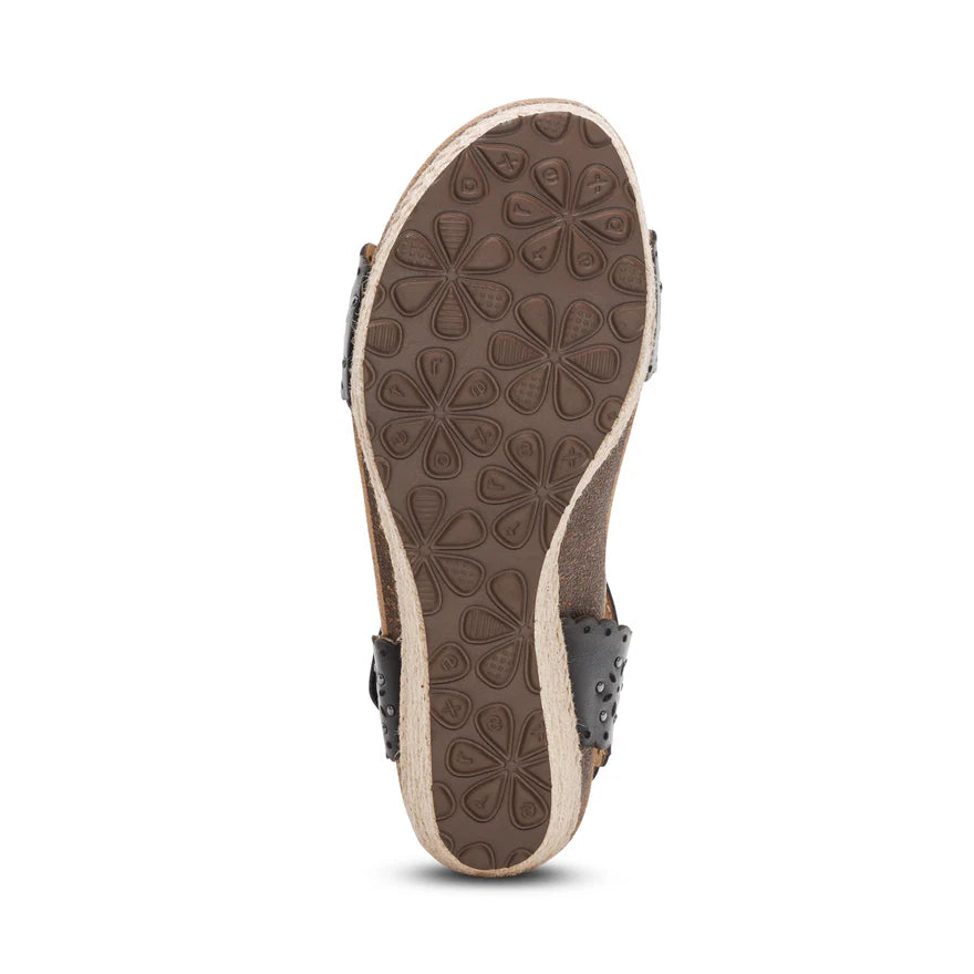 Aetrex Sydney Women's Quarter Strap Espadrille Wedge