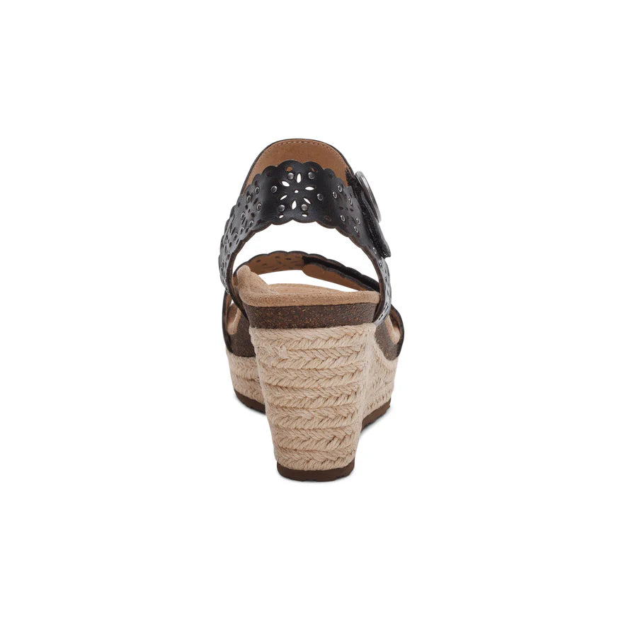 Aetrex Sydney Women's Quarter Strap Espadrille Wedge