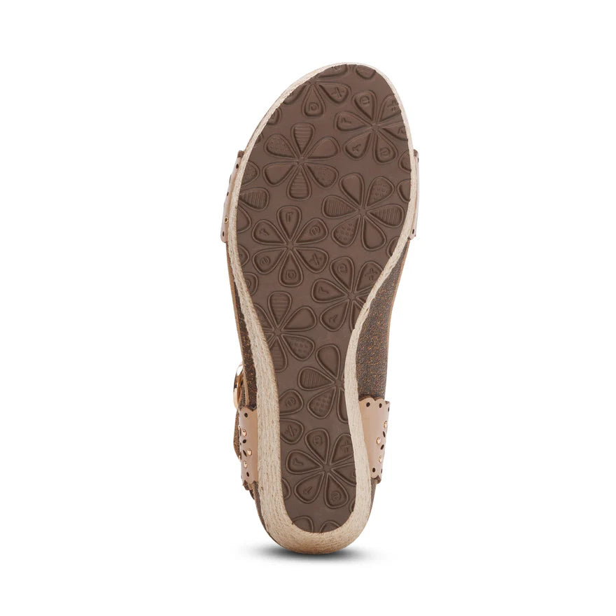 Aetrex Sydney Women's Quarter Strap Espadrille Wedge