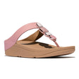 Women's Fino Leather Toe Thong Sandals in Soft Blush with decorative faux gems.
