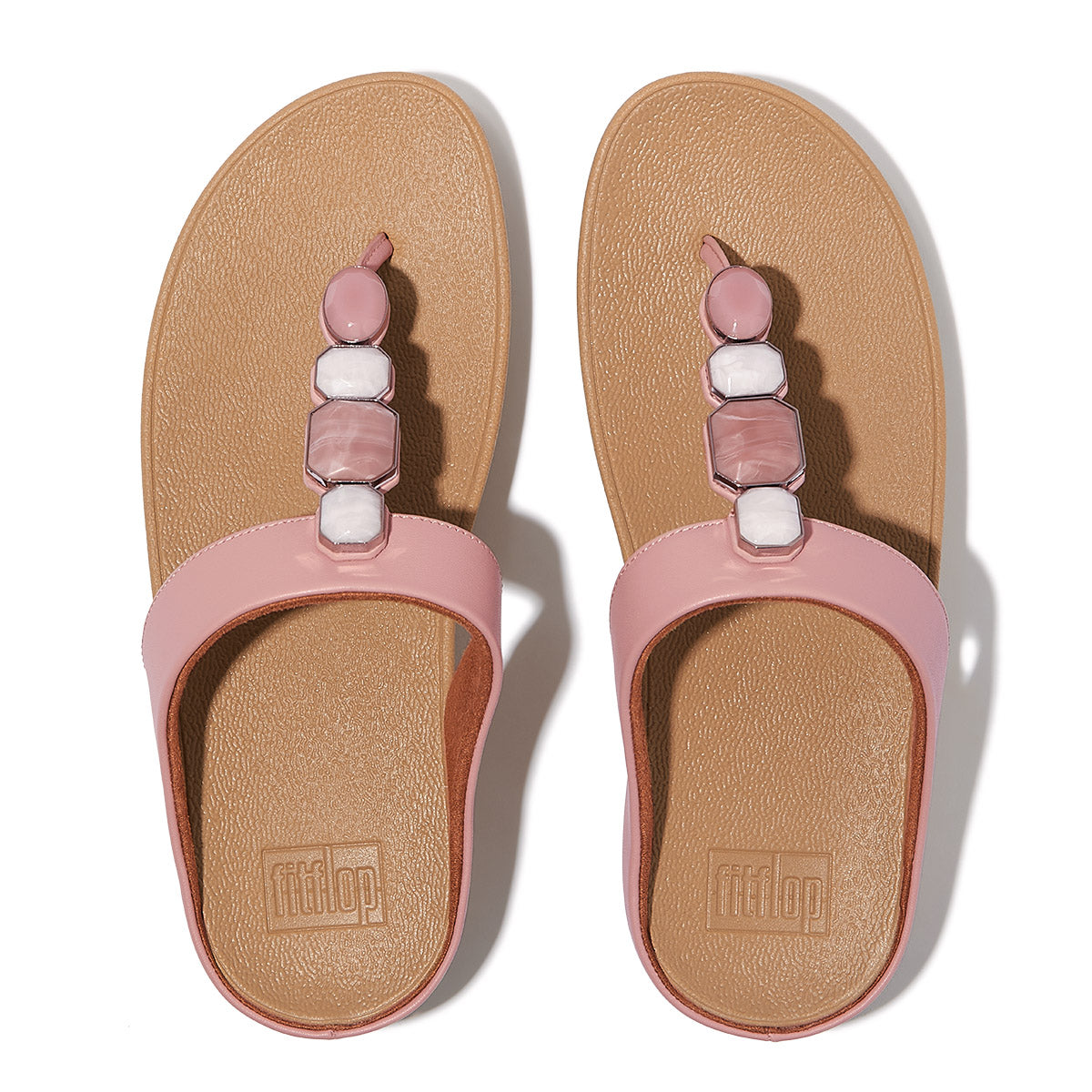 Women's Fino Leather Sandals in Soft Blush