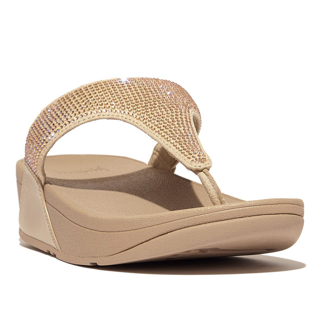 Fitflop LULU Crystal Toe Thong Slide will offer comfort and sparkle this summer