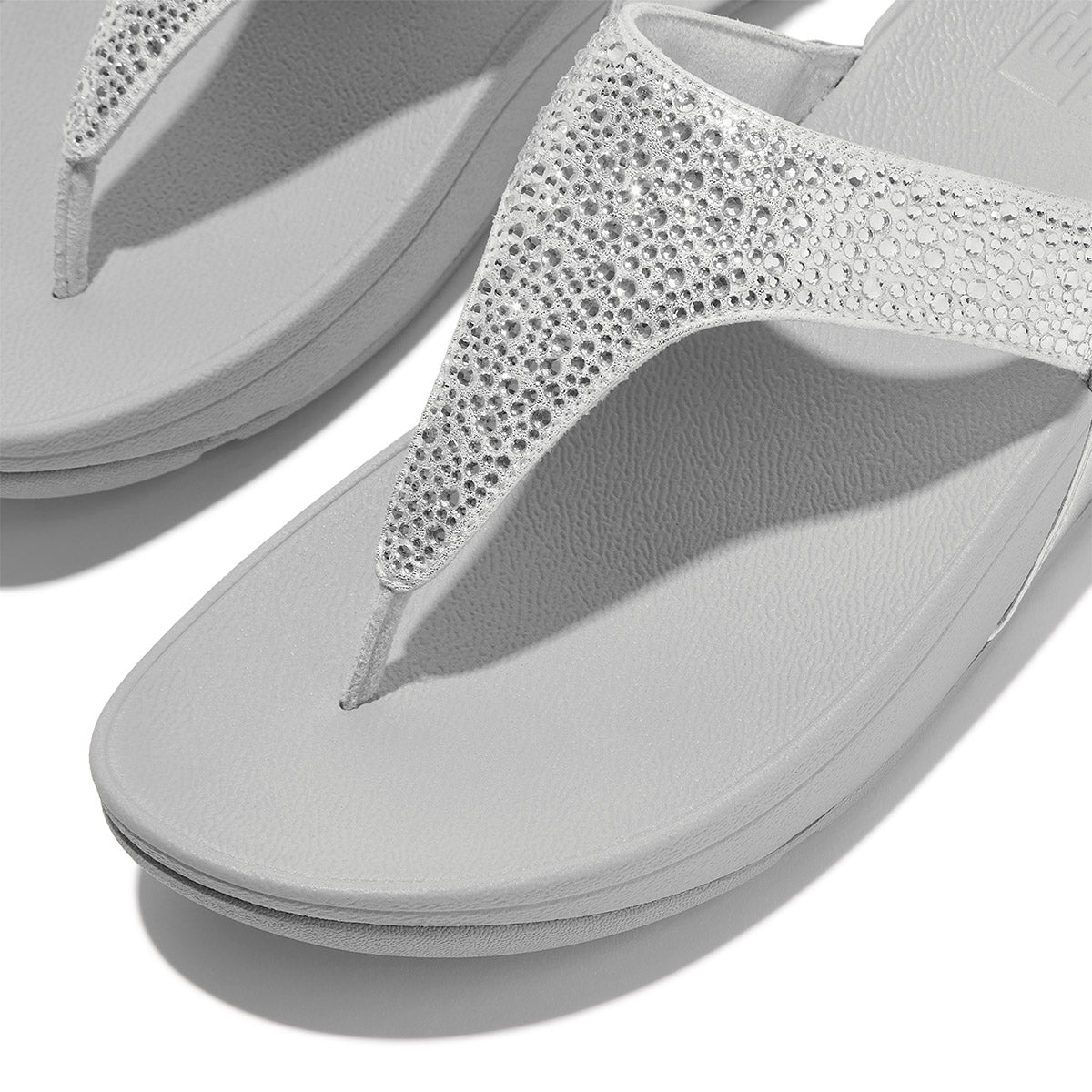 LULU Glitter Toe-Post Sandals in Silver