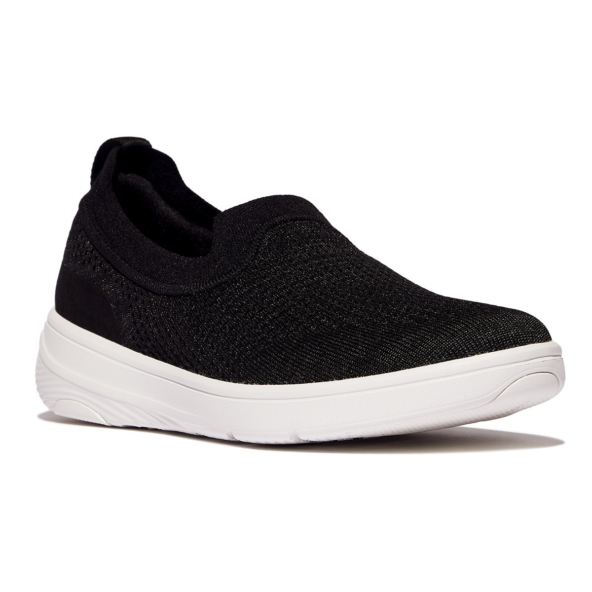 Super-Q Knit Slip-On Sneakers in Black