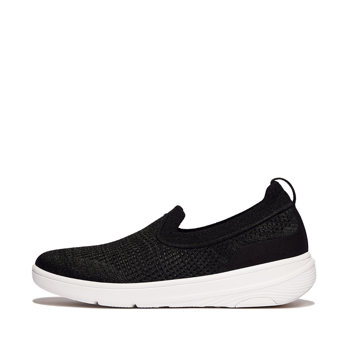 Super-Q Knit Slip-On Sneakers in Black