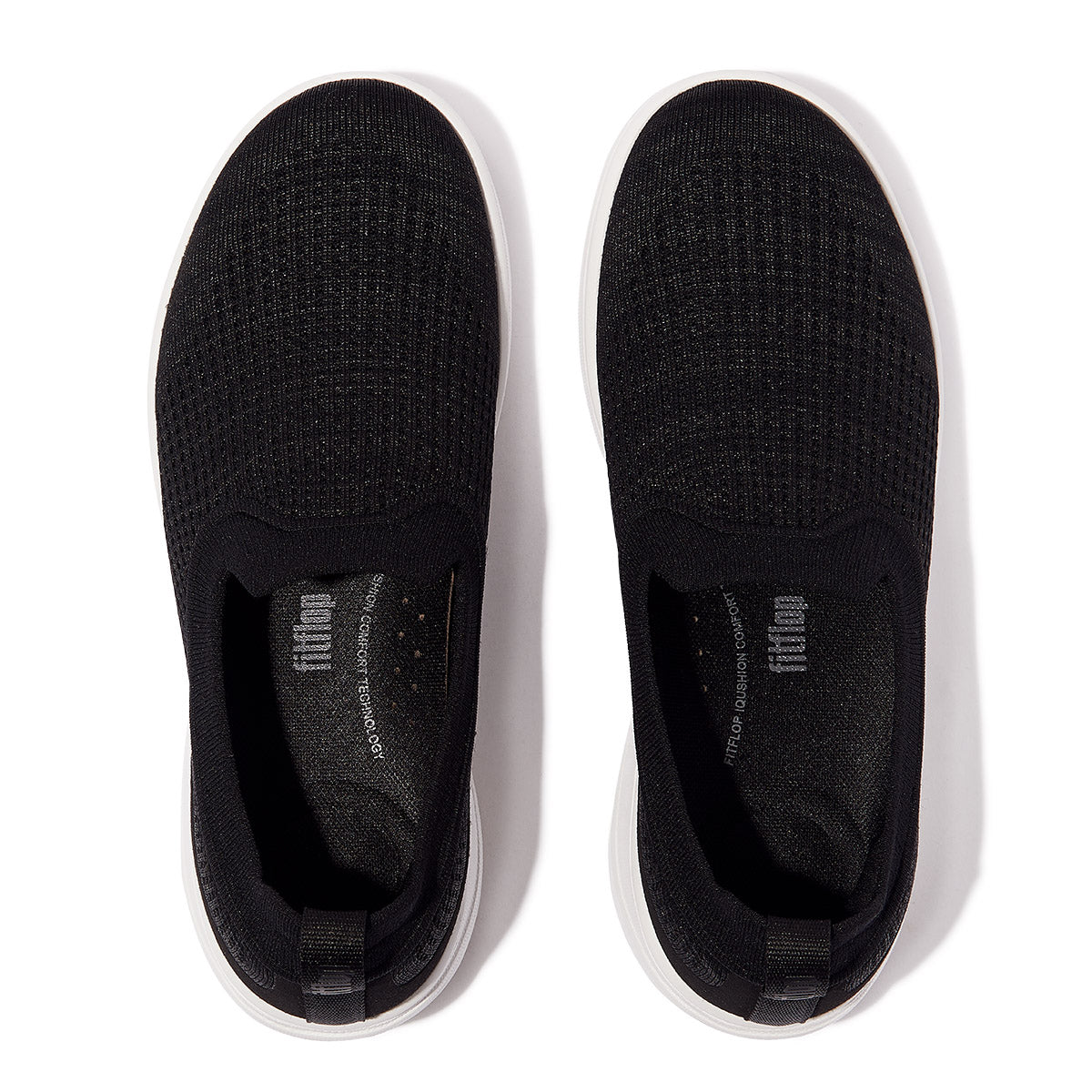 Super-Q Knit Slip-On Sneakers in Black