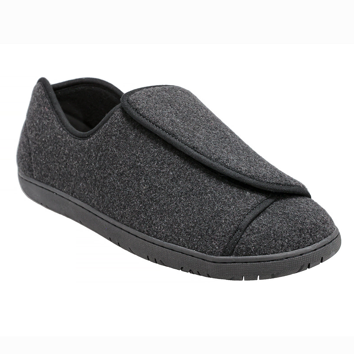 Doctor 2 Black Wool Men's Slippers