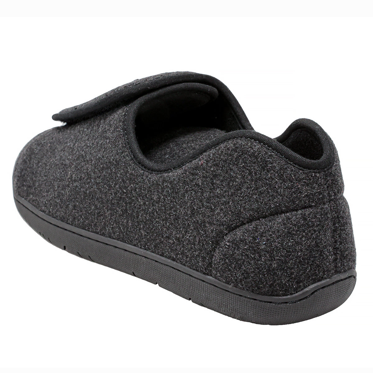 Doctor 2 Black Wool Men's Slippers