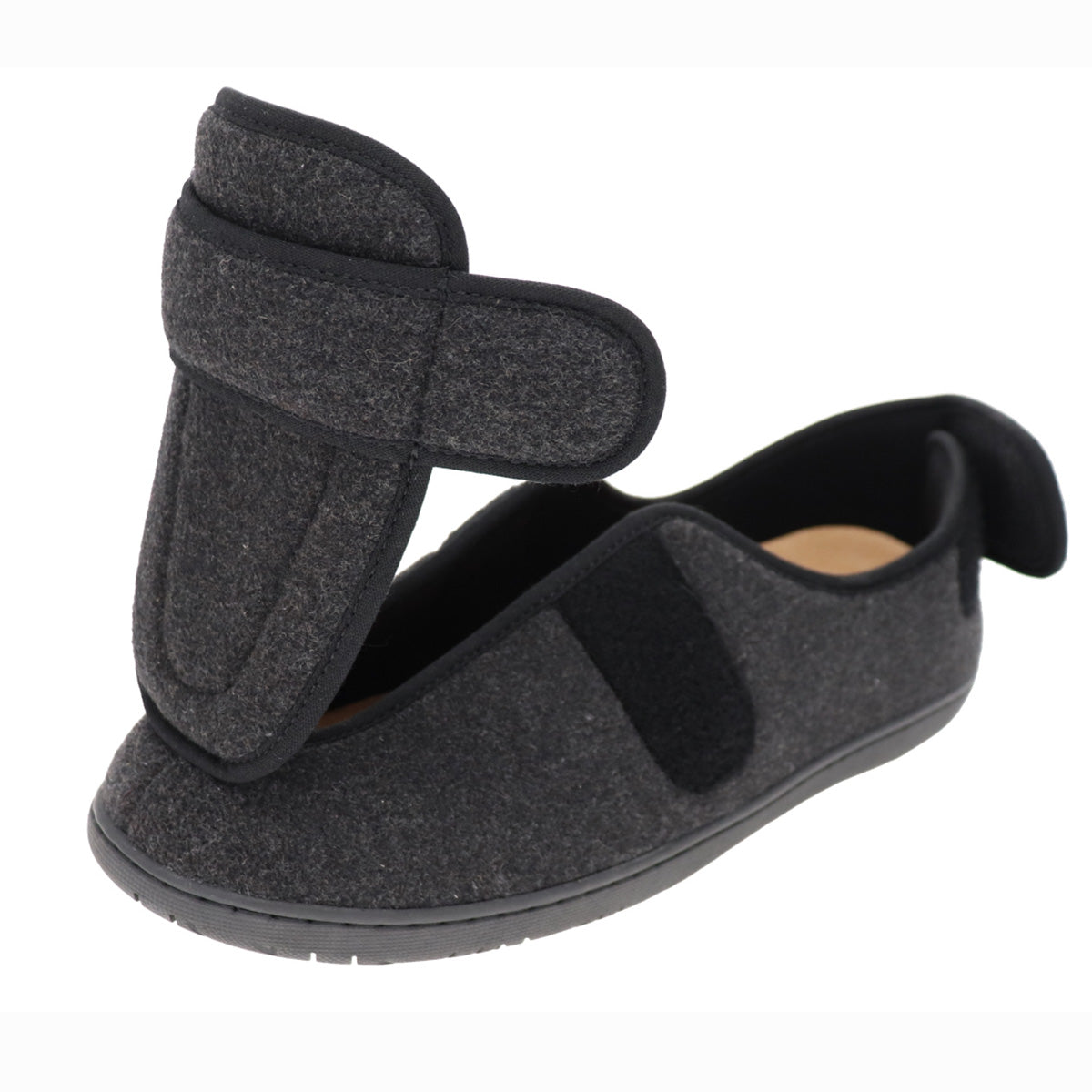 Physician L2 Black Wool Men's Slippers