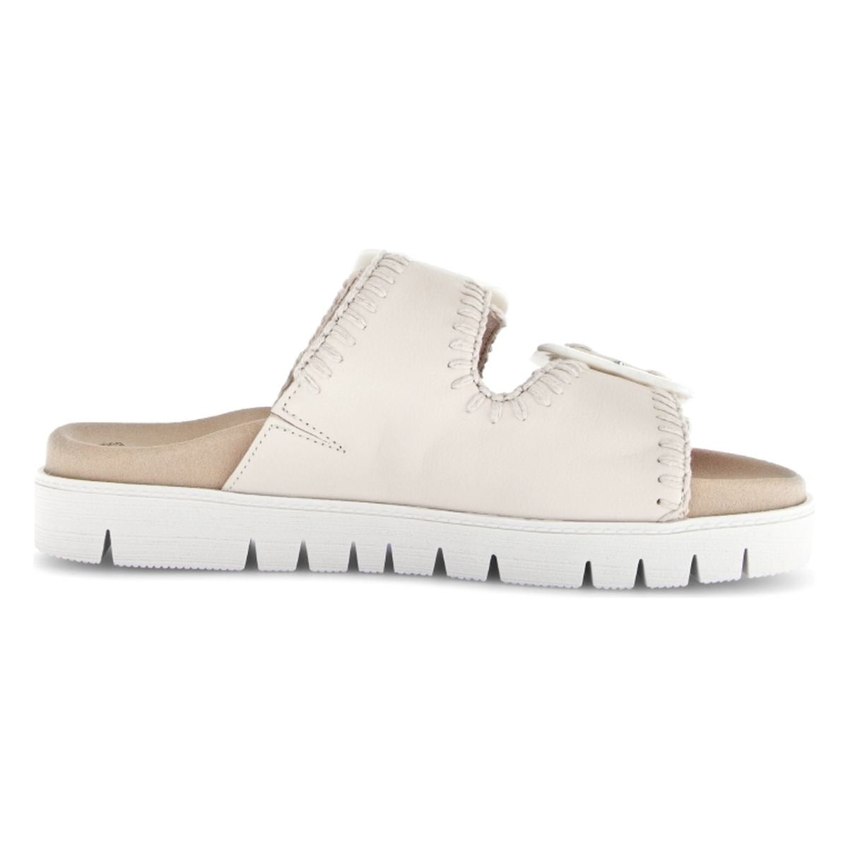 Gabor 741.22 Adjustable Slip On Sandal – Off White