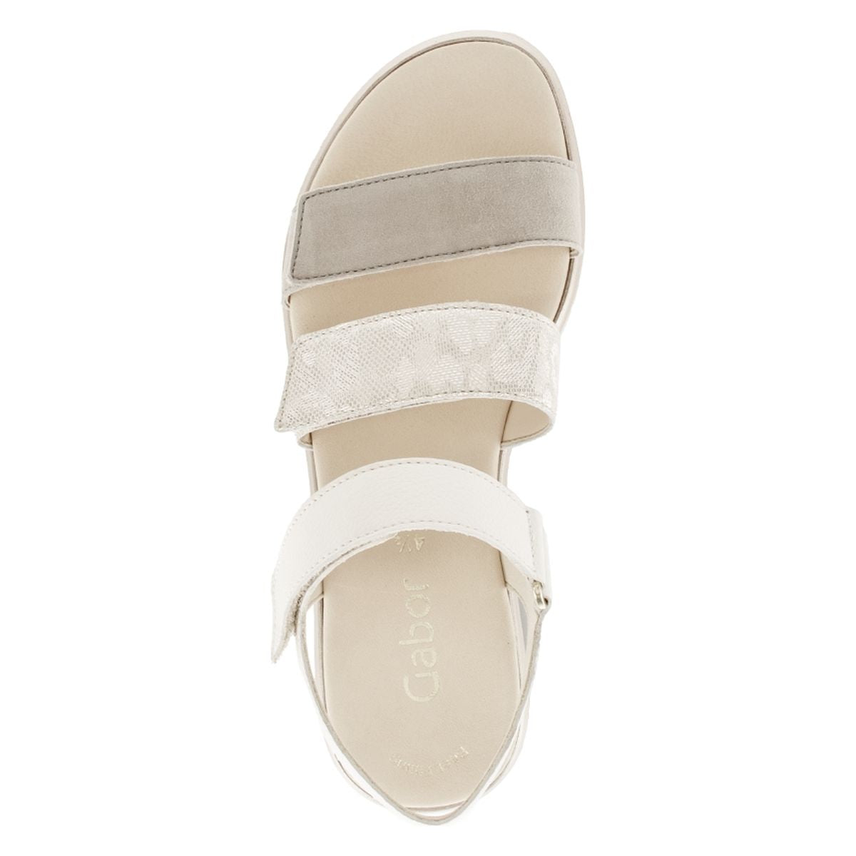 Gabor 620.69 Platform Adjustable Sandal – Grey/Silver