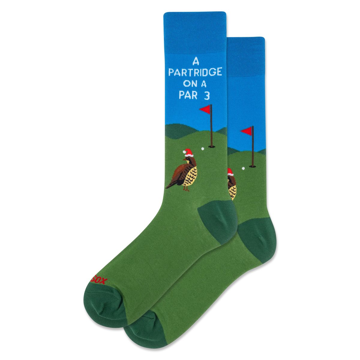 Hotsox Men's A Partridge on a Par 3 Socks