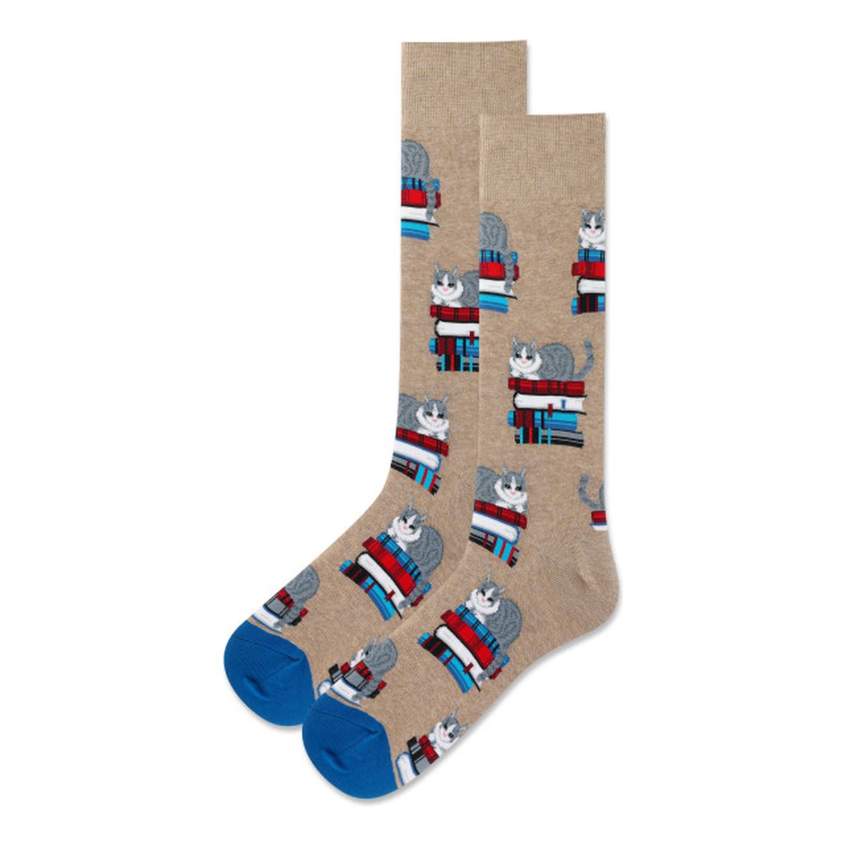 Men's Book Cat Crew Socks