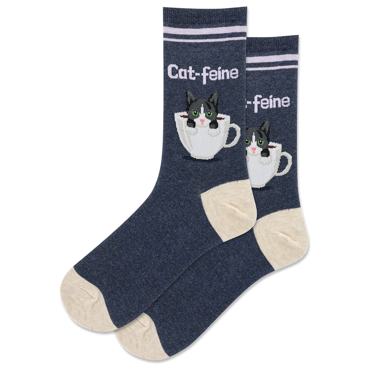 Women's Cat-Feine Crew Socks
