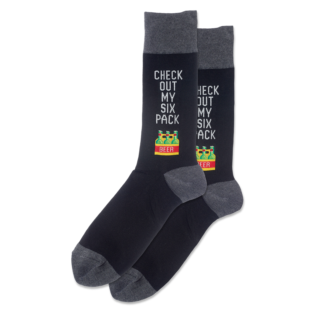 Men's Check Out my Six Pack Crew Socks