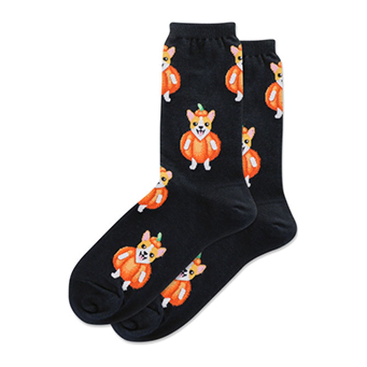 Women's Pumpkin Corgi Crew Socks
