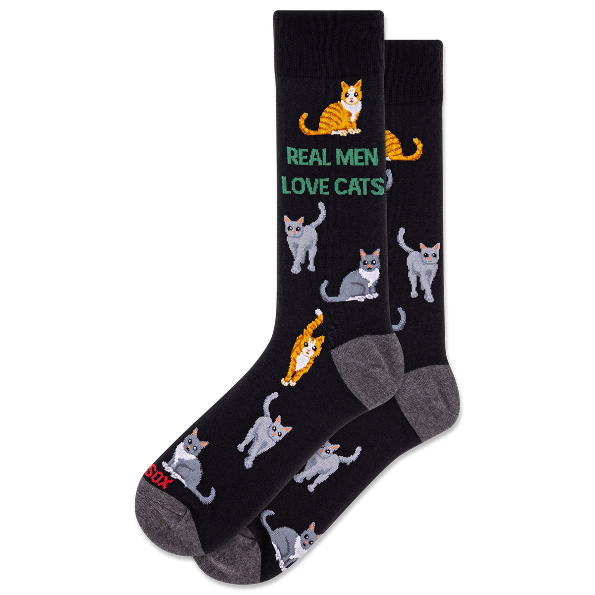 Hotsox Men's Real Men Love Cats Socks