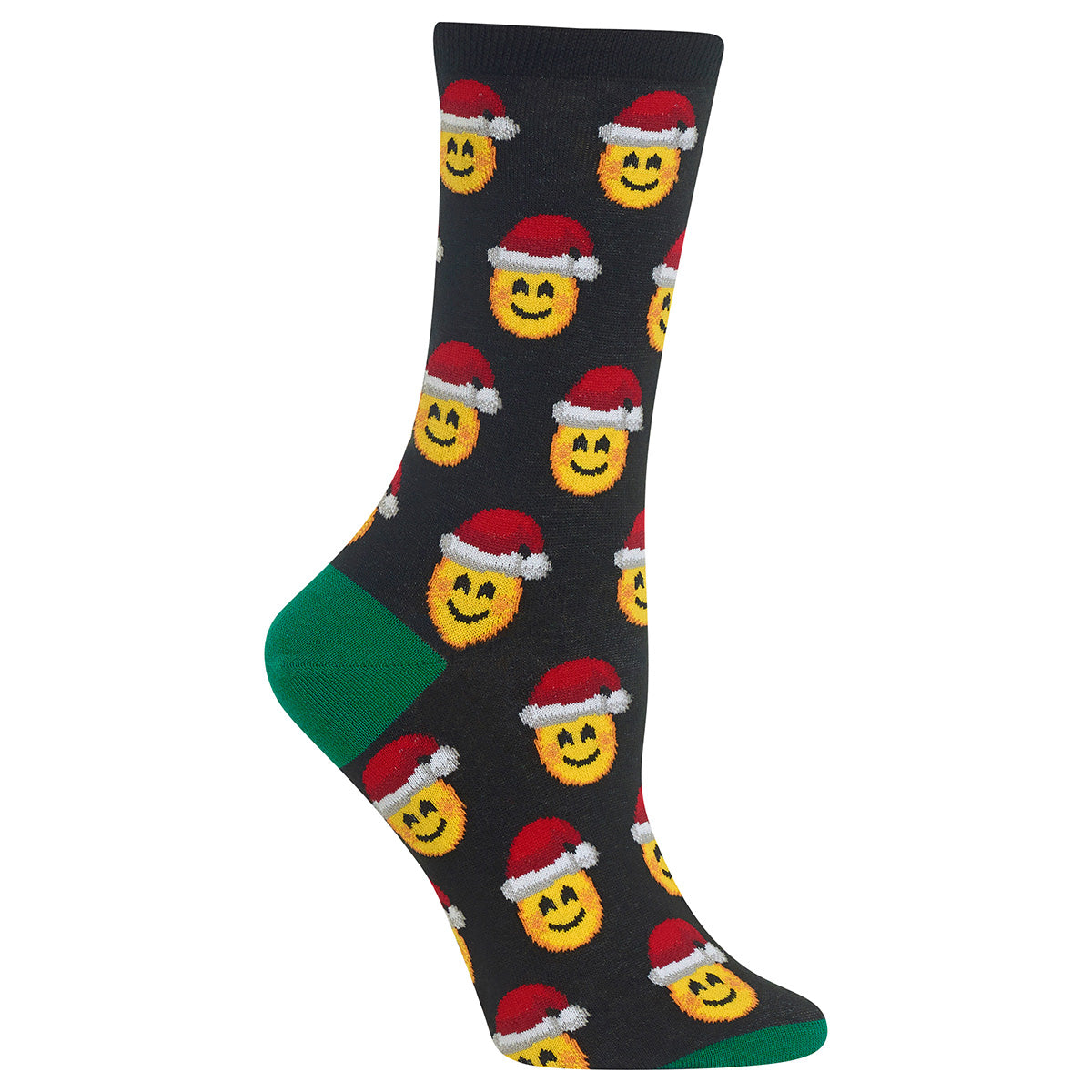 Women's Santa Smile Emogi Crew Socks