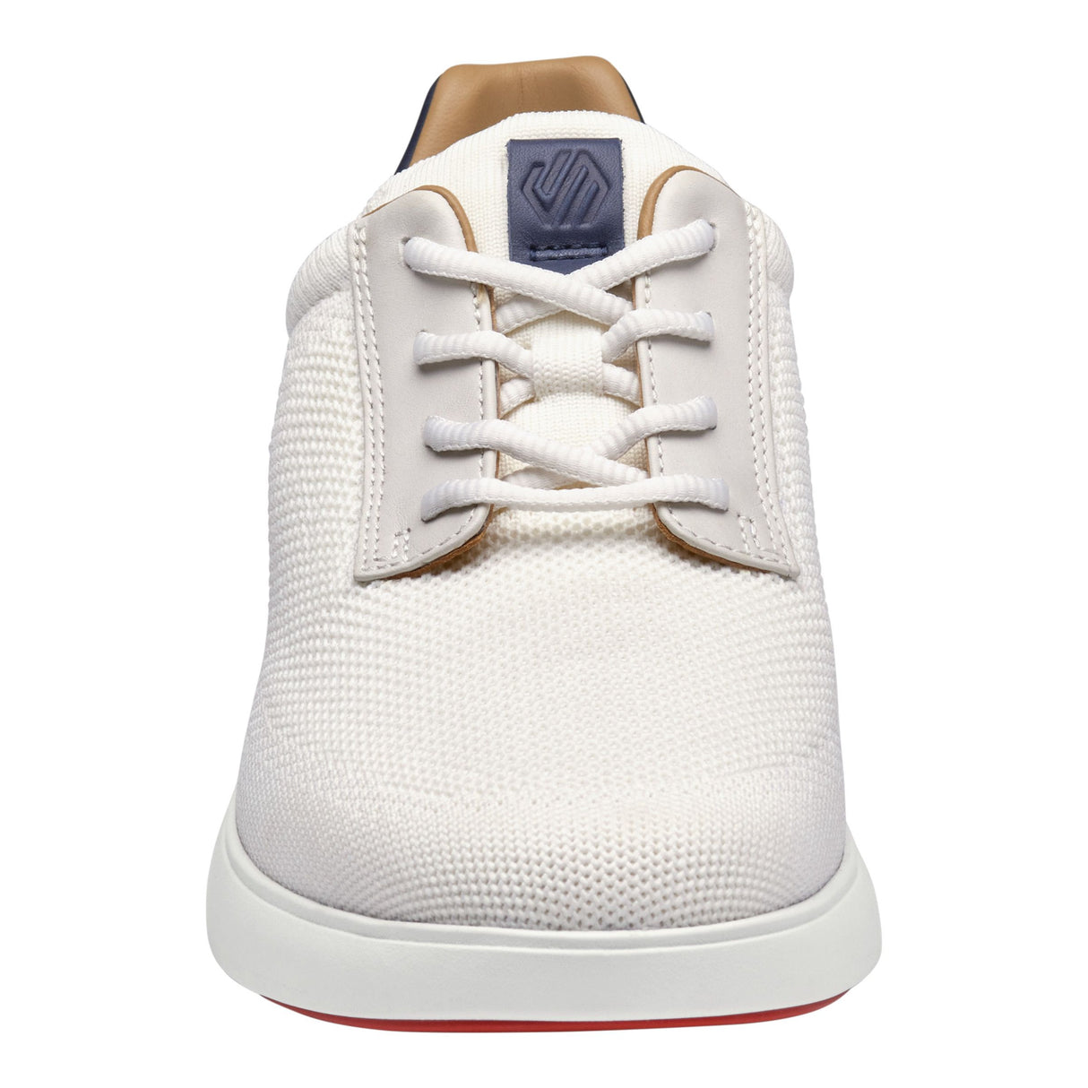 Johnston & Murphy Men's Ackerson Knit Plain Toe Lace-Up Sneaker in White