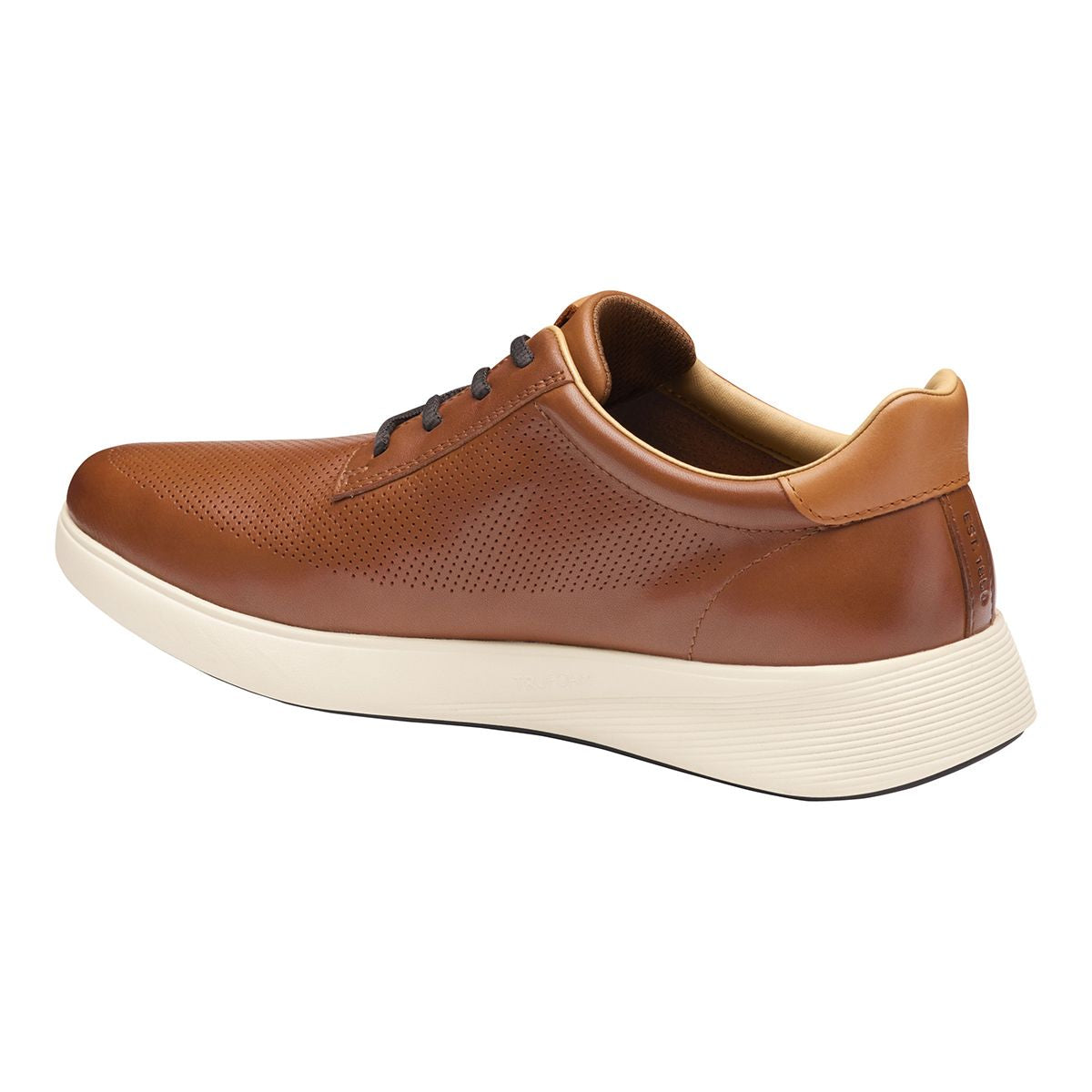 Johnston & Murphy Men's Ackerson Perfed Plain Toe Lace-Up Sneaker in Tan