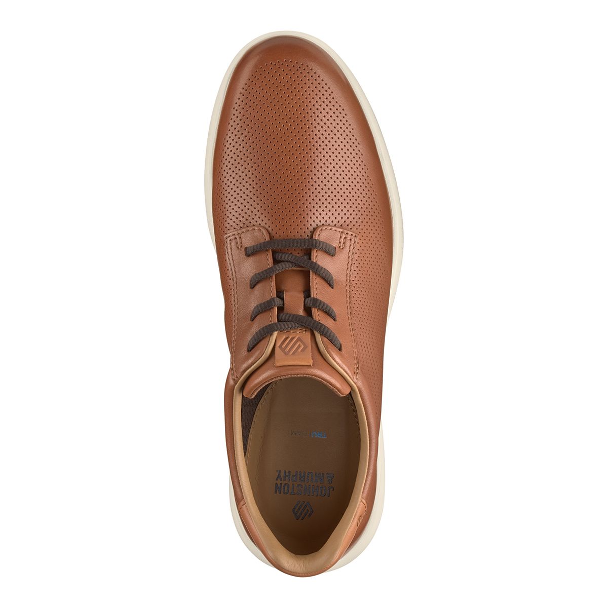 Johnston & Murphy Men's Ackerson Perfed Plain Toe Lace-Up Sneaker in Tan