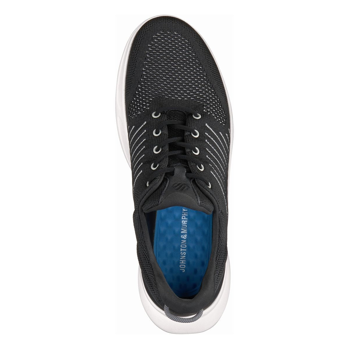 Johnston & Murphy Escape Knit Lace-Up Men's Sneaker in Black