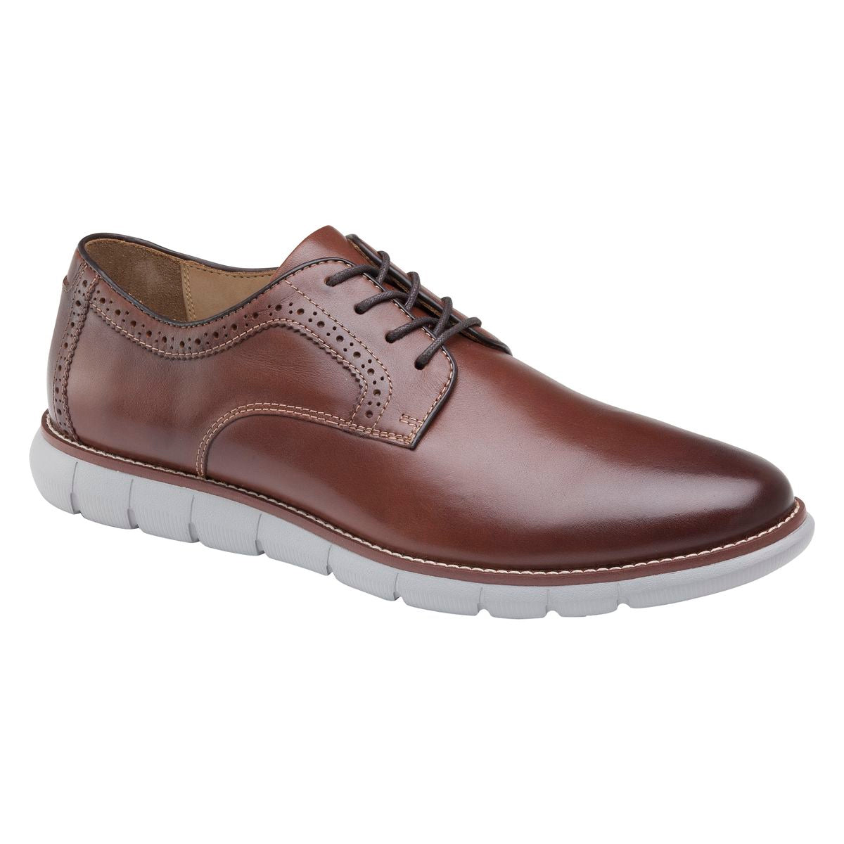 Johnston & Murphy Holden Plain Toe Casual Men's Shoe in Mahogany
