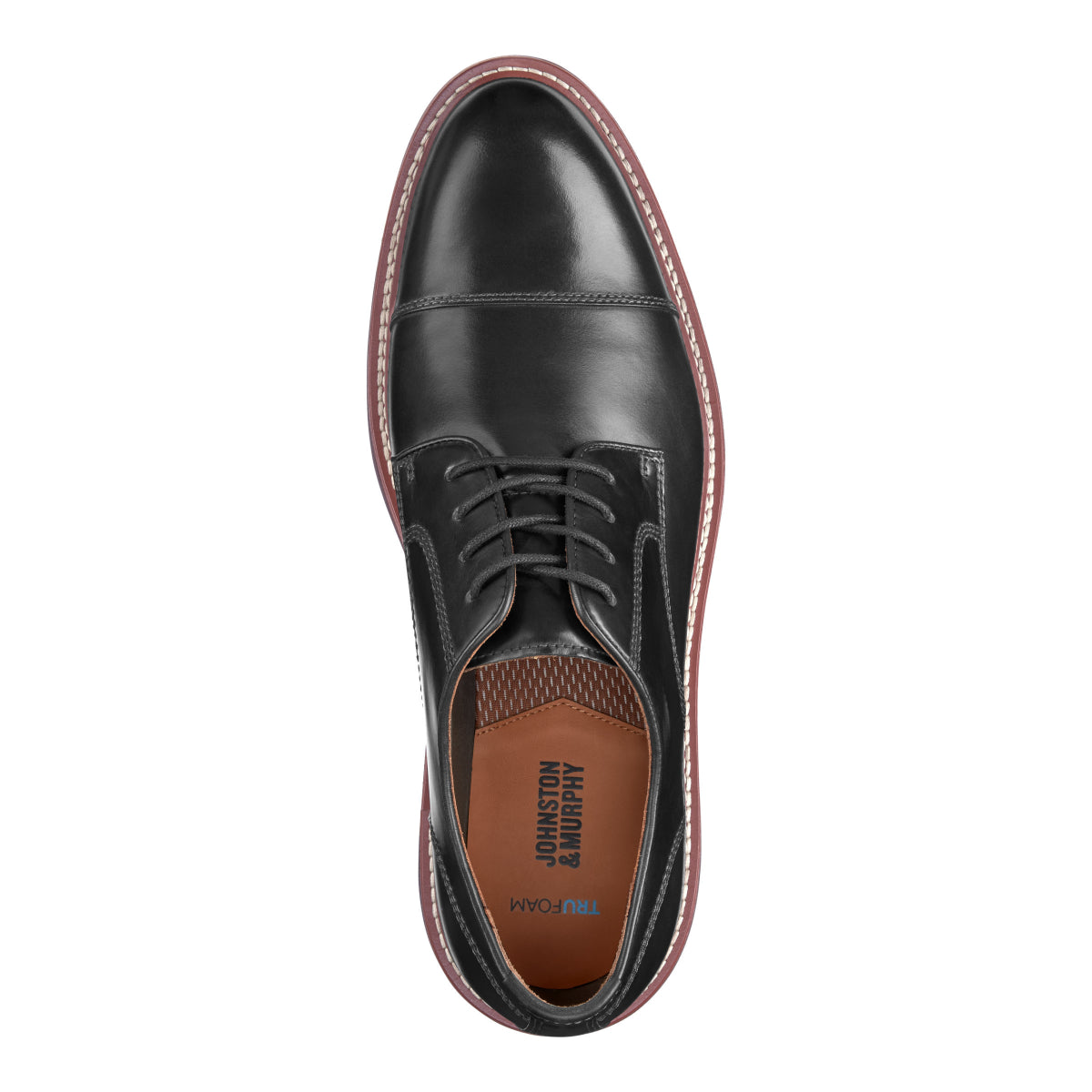 Johnston & Murphy Upton Cap Toe Men's Dress Shoe in Black