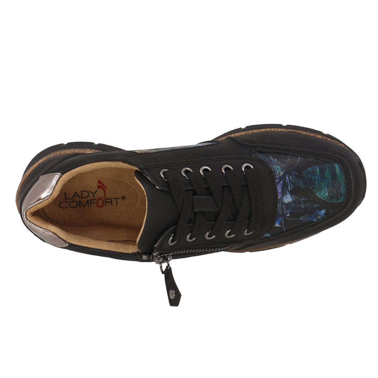 Lady Comfort Mila 01 Women's Shoe in Black Pattern