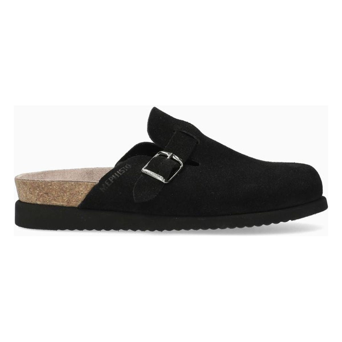 Mephisto Halina Clog in Black - Comfortable, All-day wear, soft footbed, leather, classic look, walking shoe, easy on and off, sandal, clog, heel, Mephisto Halina clog, women’s black clogs, Soft-Air technology shoes, Mephisto comfort clogs Canada, velvet leather clogs. style HALI-62860.