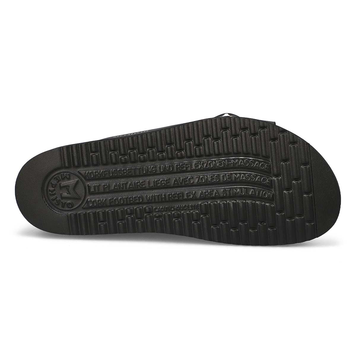 Mephisto Hariana Women's Cork Slide Buckle Sandals in Black