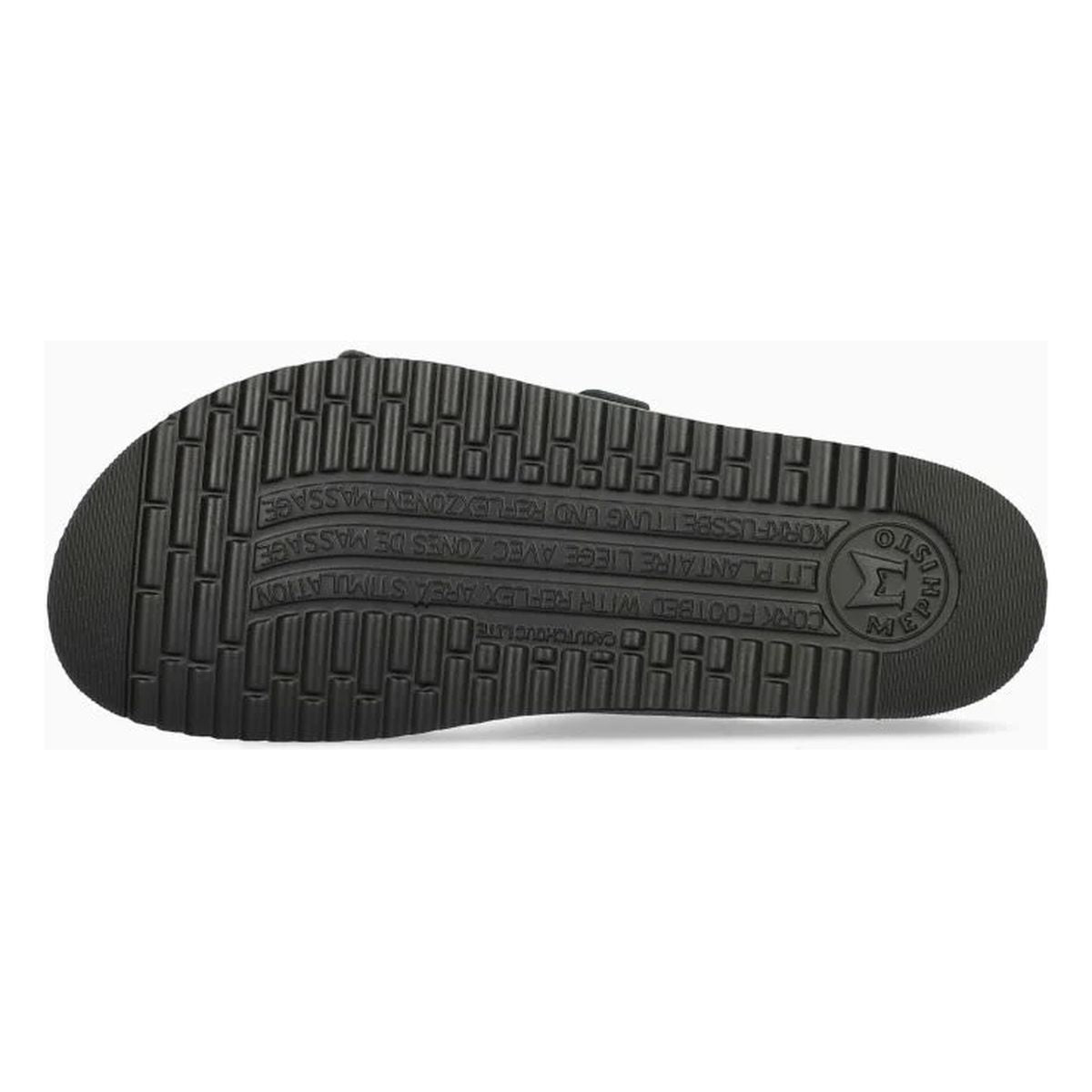 Mephisto Harmony Women's Sandals in Black Waxy Leather