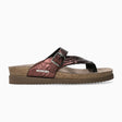 Mephisto Helen Metallics Sandals in Blue Metallic - style 7174 - Comfortable, All-day wear, soft footbed, leather, classic look, walking shoe, easy on and off, sandal, clog, heel, Mephisto Helen sandals, chianti metallic sandals, women’s toe-post sandals, Mephisto 7174, SOFT-AIR footbed, AIR-RELAX comfort. pewter, red.