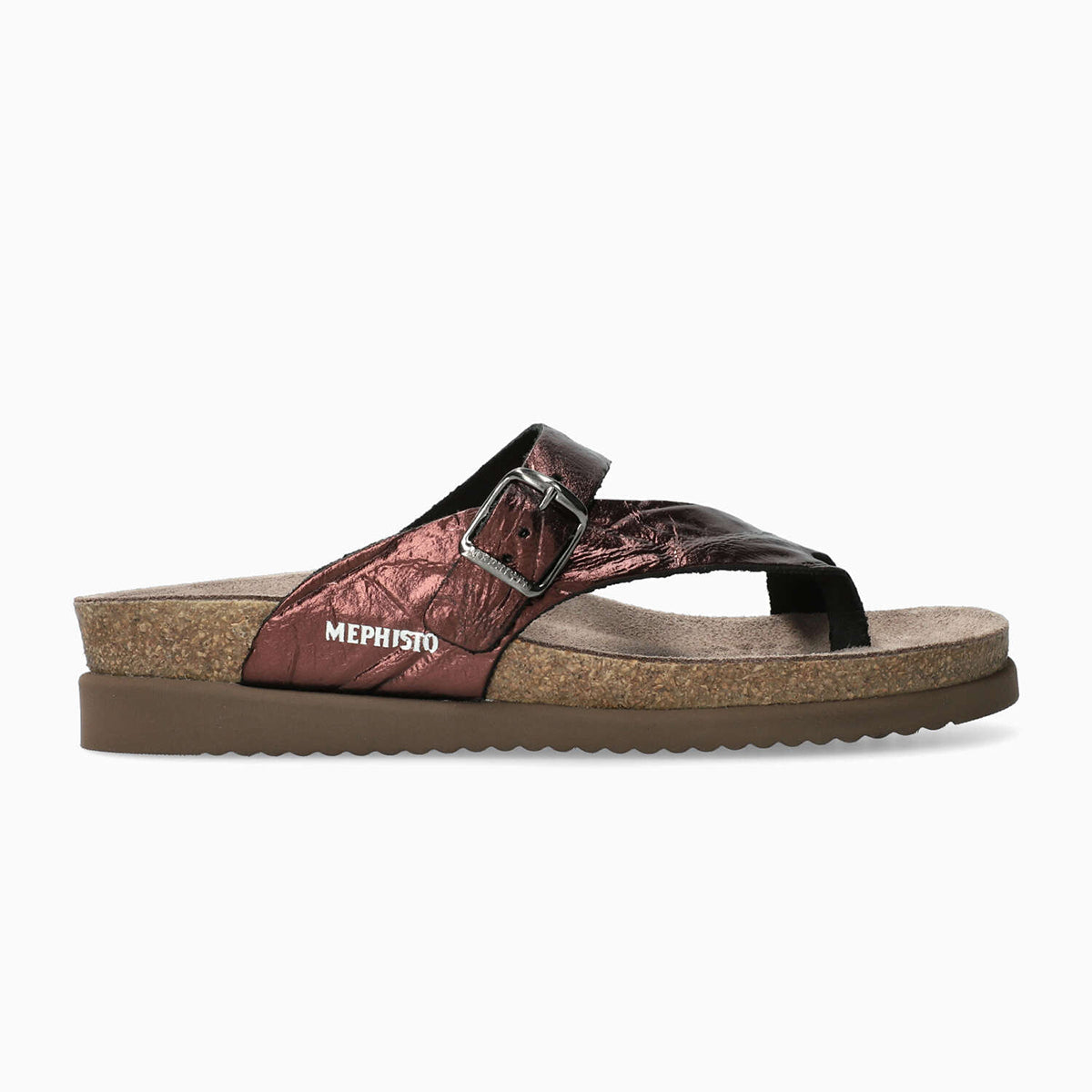 Mephisto Helen Metallics Sandals in Blue Metallic - style 7174 - Comfortable, All-day wear, soft footbed, leather, classic look, walking shoe, easy on and off, sandal, clog, heel, Mephisto Helen sandals, chianti metallic sandals, women’s toe-post sandals, Mephisto 7174, SOFT-AIR footbed, AIR-RELAX comfort. pewter, red.