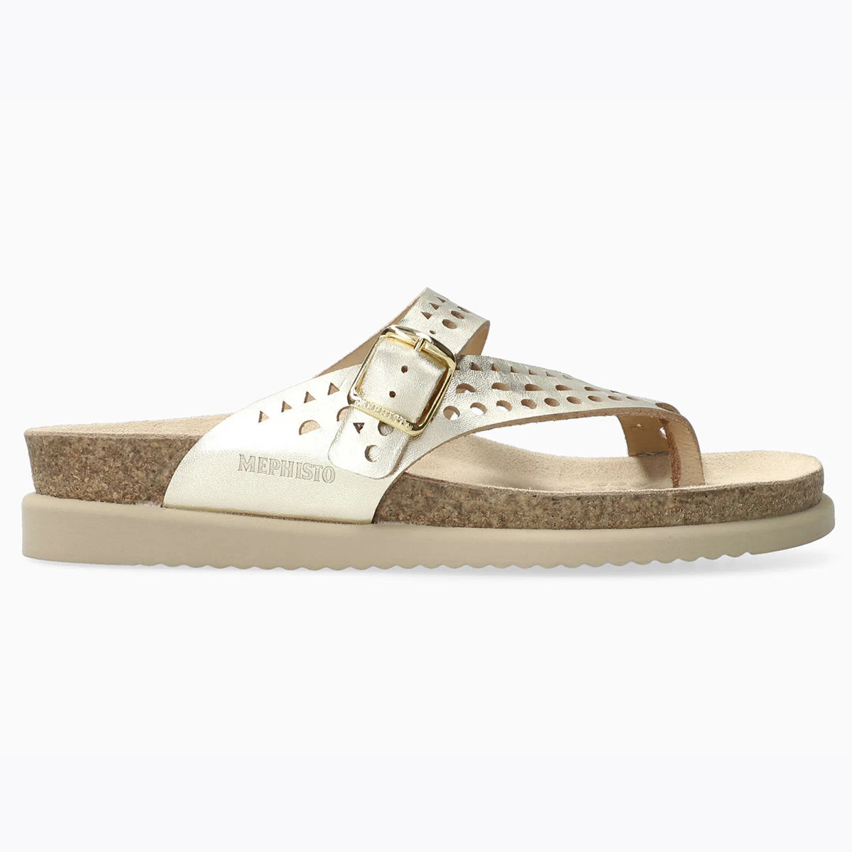 Mephisto Helen Women's Toe Thong Sandals Perf in Gold