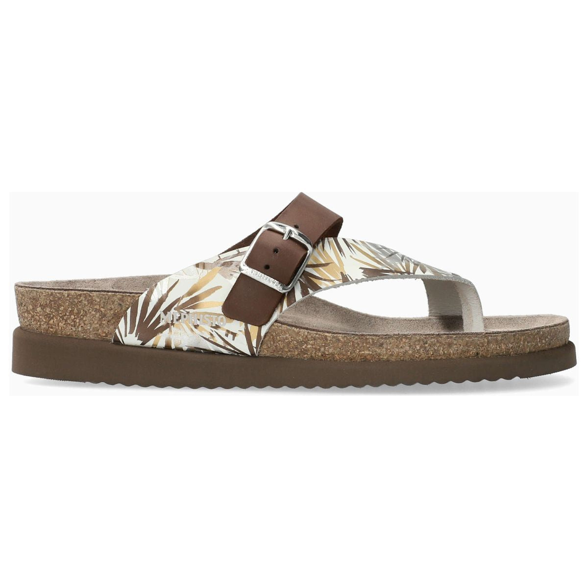 Helen Mix Women's Toe Post Sandals in Multi Beige - style 29653 - Comfortable, All-day wear, soft footbed, leather, classic look, walking shoe, easy on and off, sandal, clog, heel, Mephisto Helen Mix sandals, beige toe-post sandals, women’s summer sandals, Mephisto 34377, SOFT-AIR cork footbed, AIR-RELAX arch support, stylish comfort sandals.