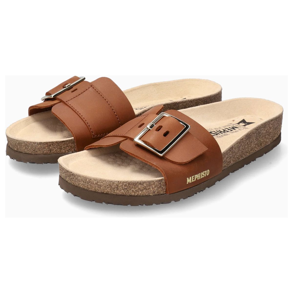 Mephisto Mabel Women's Cork Sandals in Chestnut