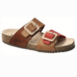 Mephisto Madison Women's Cork Slide Sandals in Camel - Style 3431 - Comfortable, All-day wear, soft footbed, leather, classic look, walking shoe, easy on and off, sandal, clog, heel, Mephisto Madison sandals, women’s cork slide sandals, camel leather sandals, SOFT-AIR technology, AIR-RELAX foot support, orthopedic summer slides.