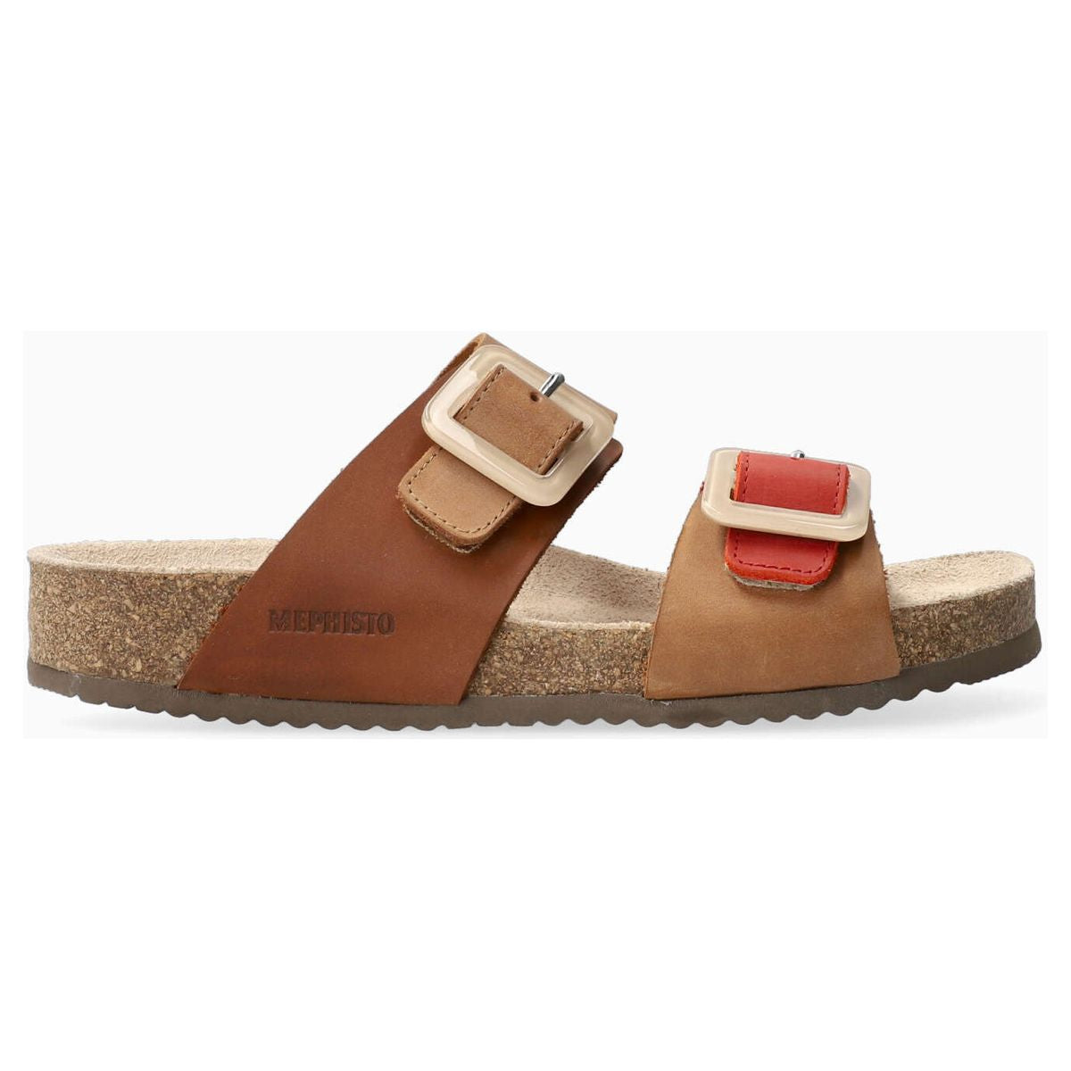 Mephisto Madison Women's Cork Slide Sandals in Camel