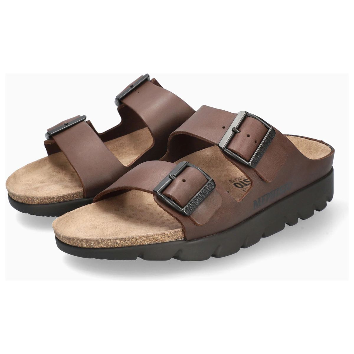 Mephisto Zonder Unisex Sandals in Brown Scratch