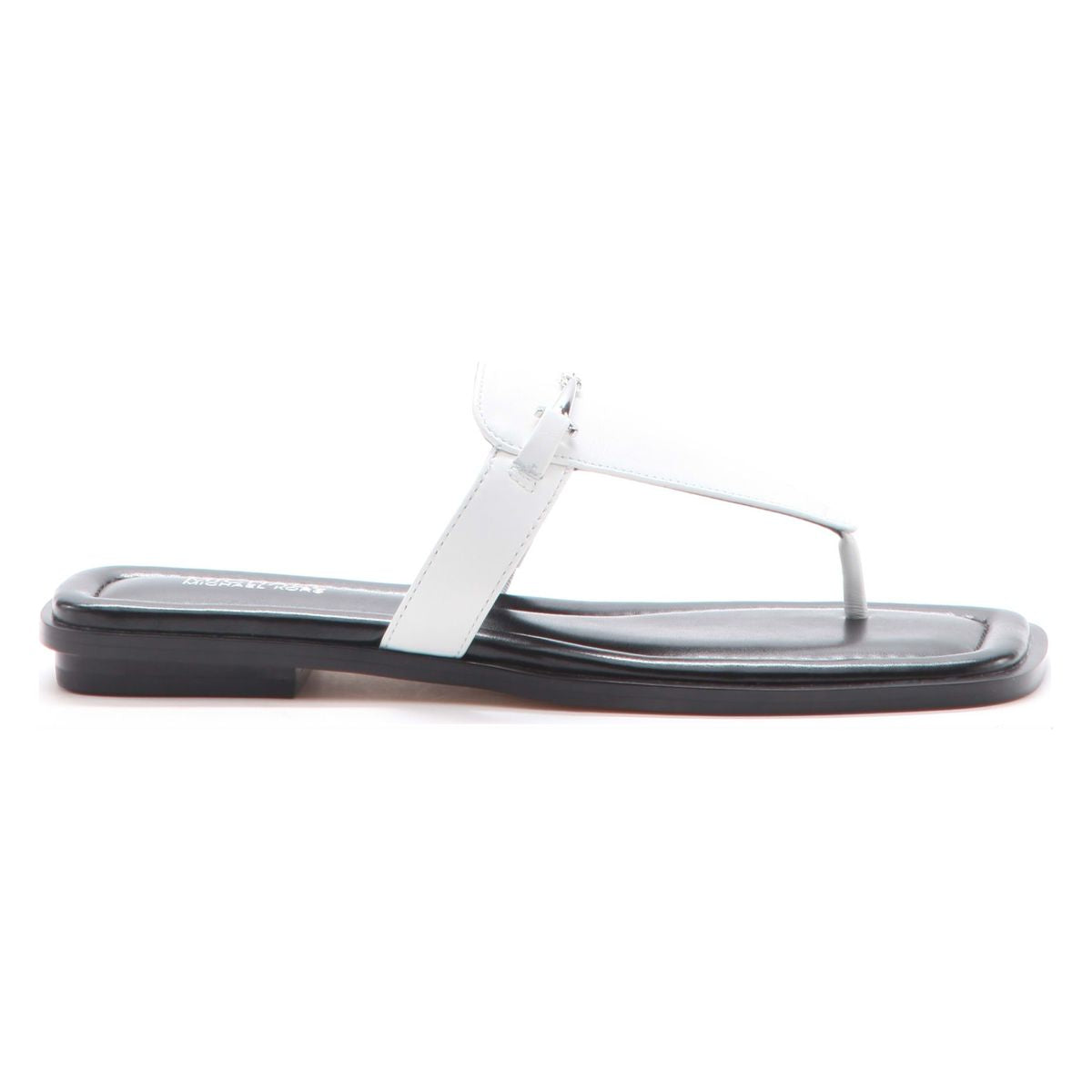 Michael Kors Lena Leather T-Strap Sandal in White for women.