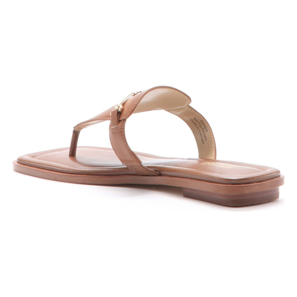 Michael Kors Lena Leather T-Strap Sandal in Brown