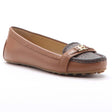 Michael Kors Mandy Leather Moccasin in iconic Brown Luggage for Women