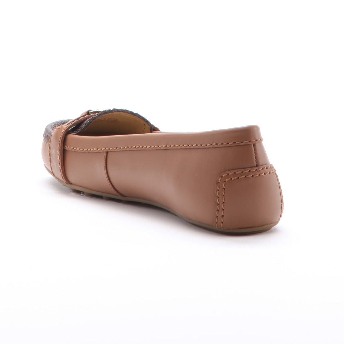Michael Kors Mandy Leather Moccasin in Brown Luggage