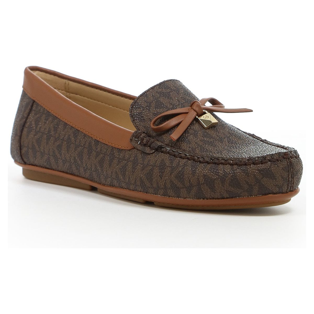 Michael Kors Juliet Mocassin in Brown Luggage Print for Women.