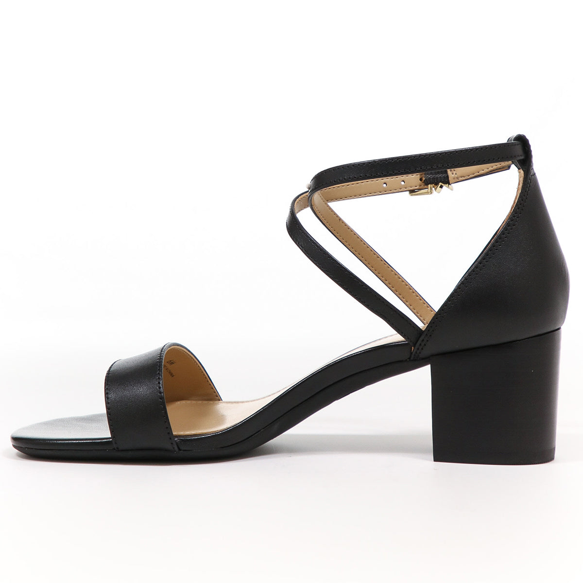 Michael Kors Serena Flex Leather Heeled Sandal in Black