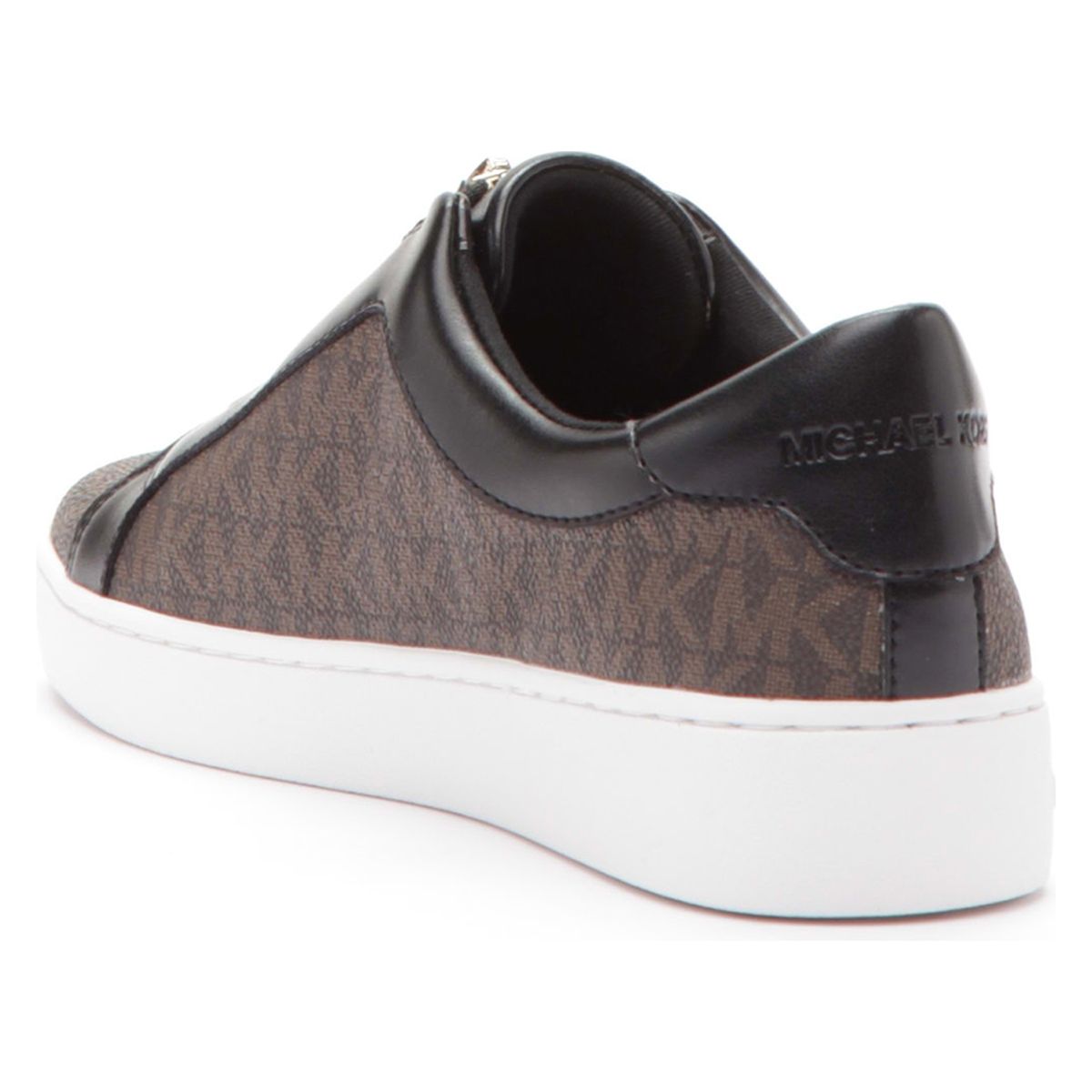Michael Kors Keaton Zip Sneaker in Brown Luggage MK Print