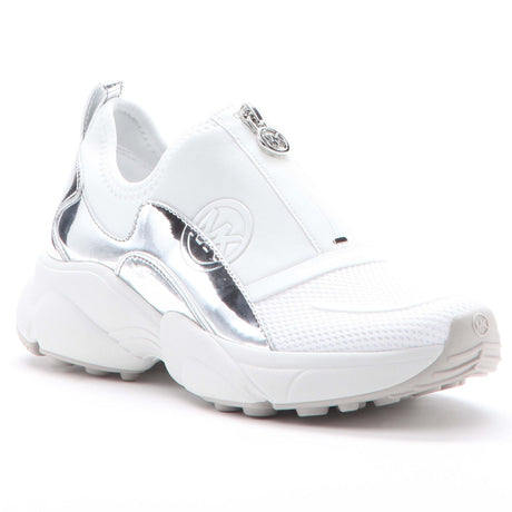 Michael Kors Sami Zip Sneaker – Silver | Walking On A Cloud Canada
